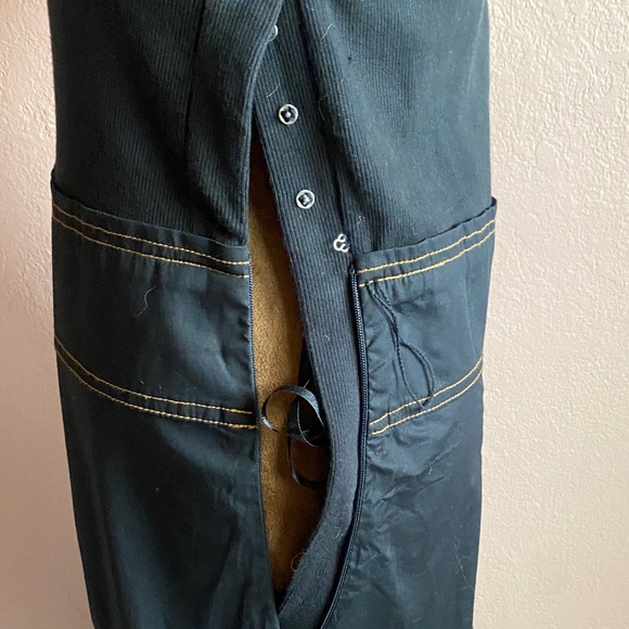 VERONICA BREAD 97% Cotton Black Tiered Maxi Dress with Belt - Picture 5 of 13